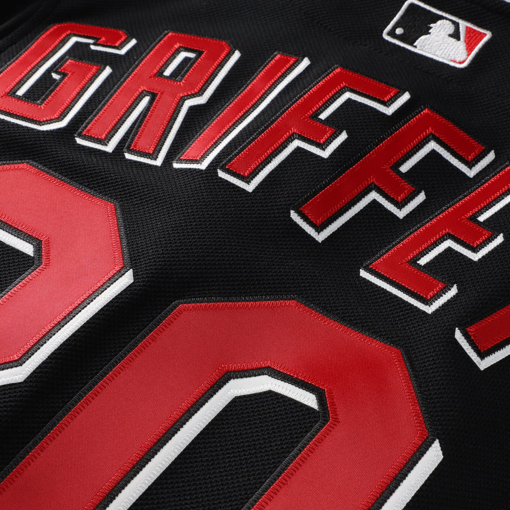Men's Cincinnati Reds Ken Griffey Jr. Mitchell & Ness Black Cooperstown Collection Authentic Mesh Batting Practice Jersey