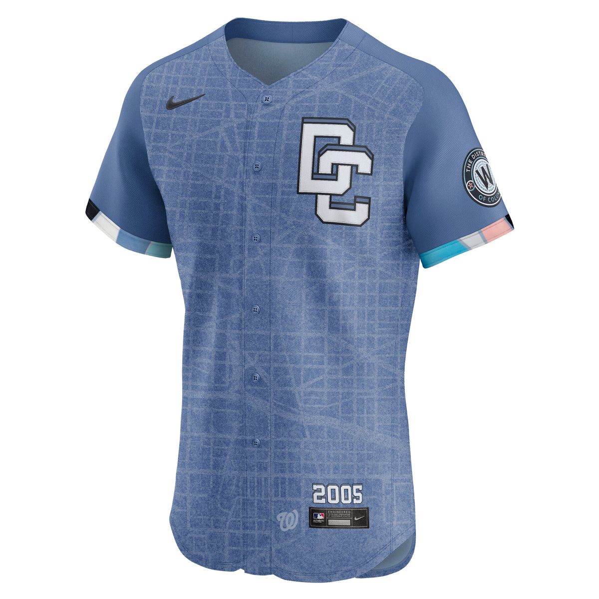 Men's Washington Nationals Nike Blue 2025 City Connect Elite Jersey