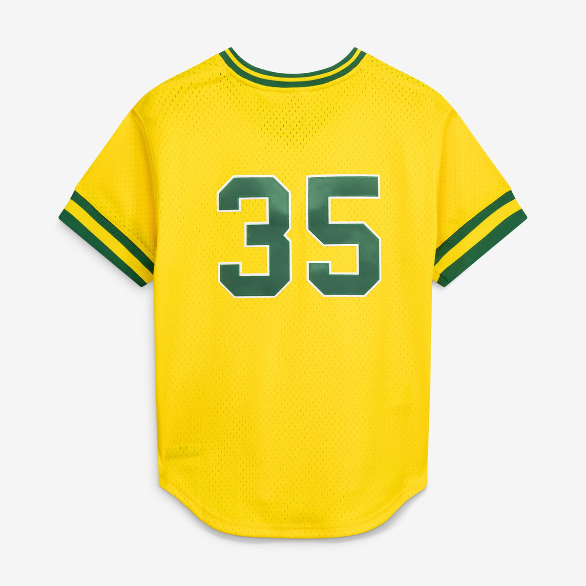 Men's Athletics Rickey Henderson Mitchell & Ness Yellow Authentic Batting Practice Jersey