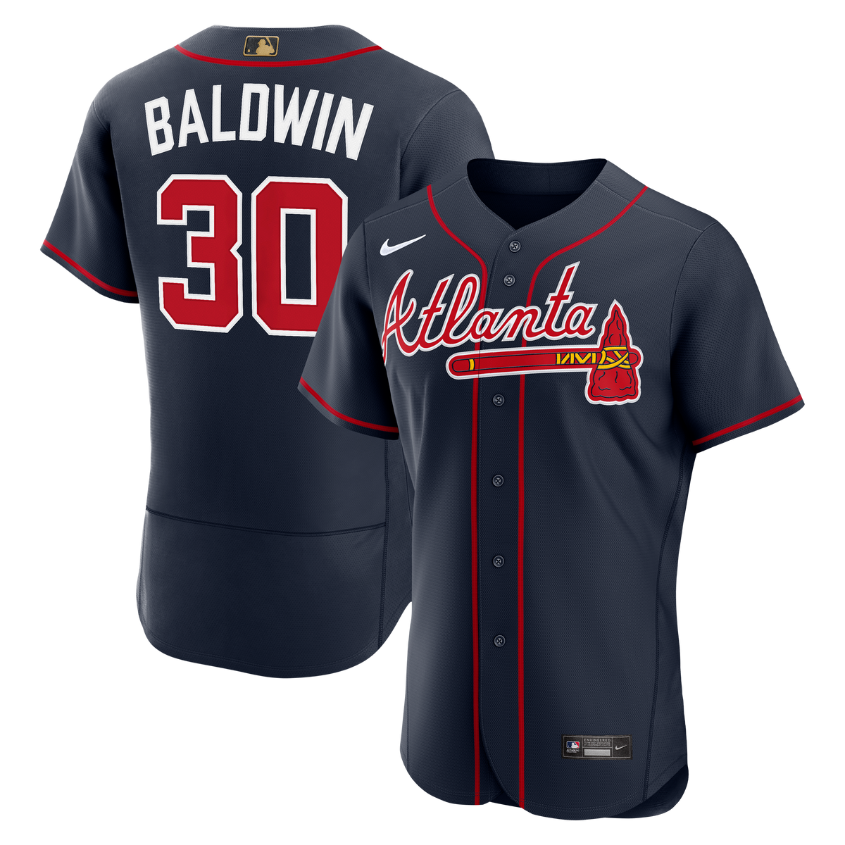 Men's Atlanta Braves Drake Baldwin Nike White MLB Awards Authentic Jersey