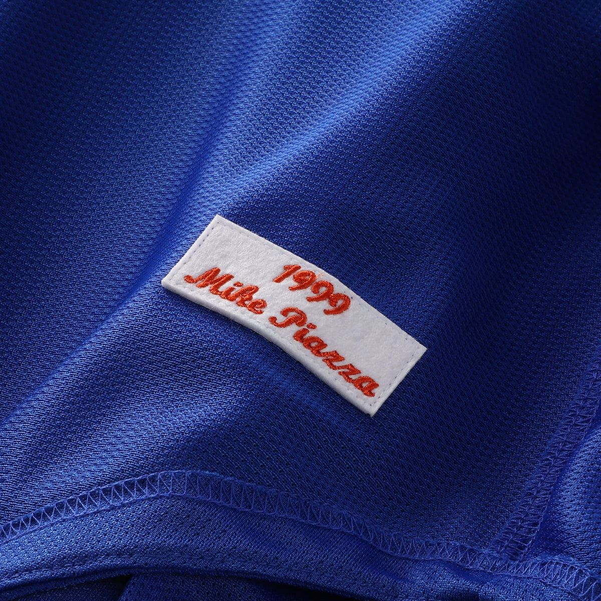 Men's New York Mets Mike Piazza Mitchell & Ness Orange Cooperstown Collection Mesh Batting Practice Button-Up Jersey