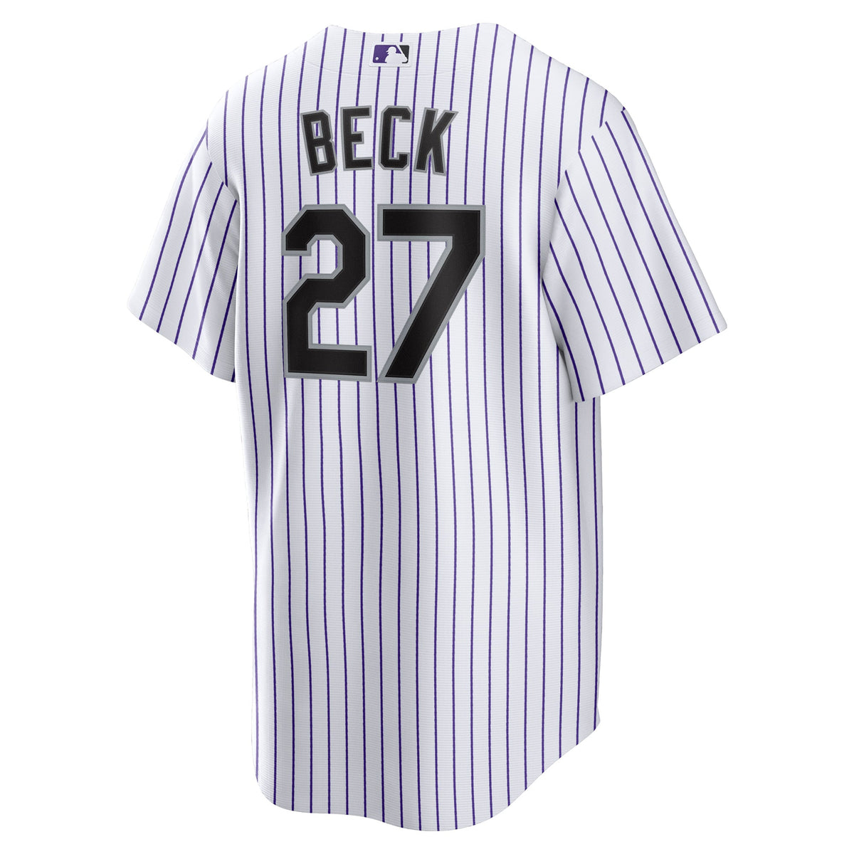 Men's Colorado Rockies Jordan Beck Nike White Home Replica Jersey