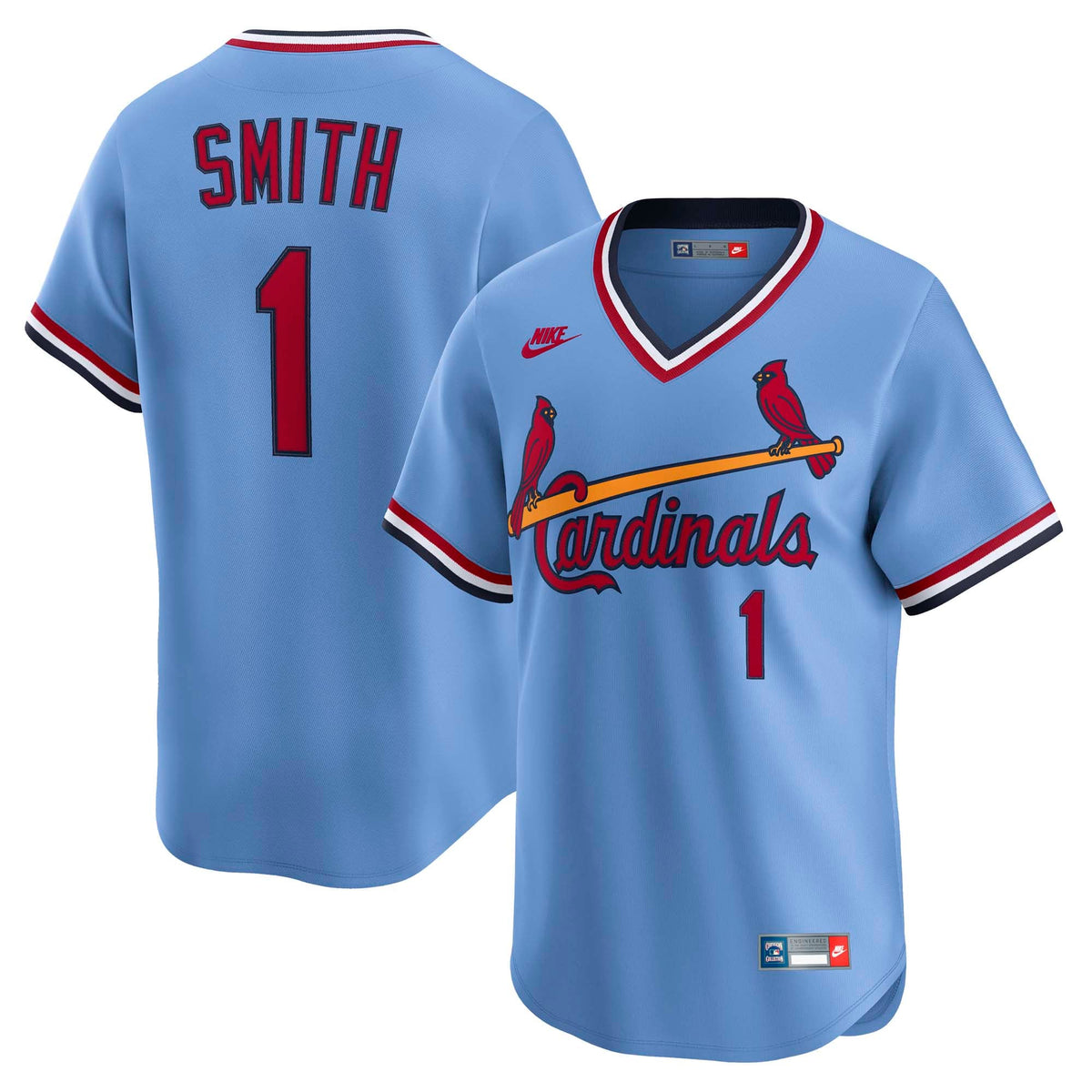 Men's St. Louis Cardinals Ozzie Smith Nike White Throwback Cooperstown Collection Limited Jersey