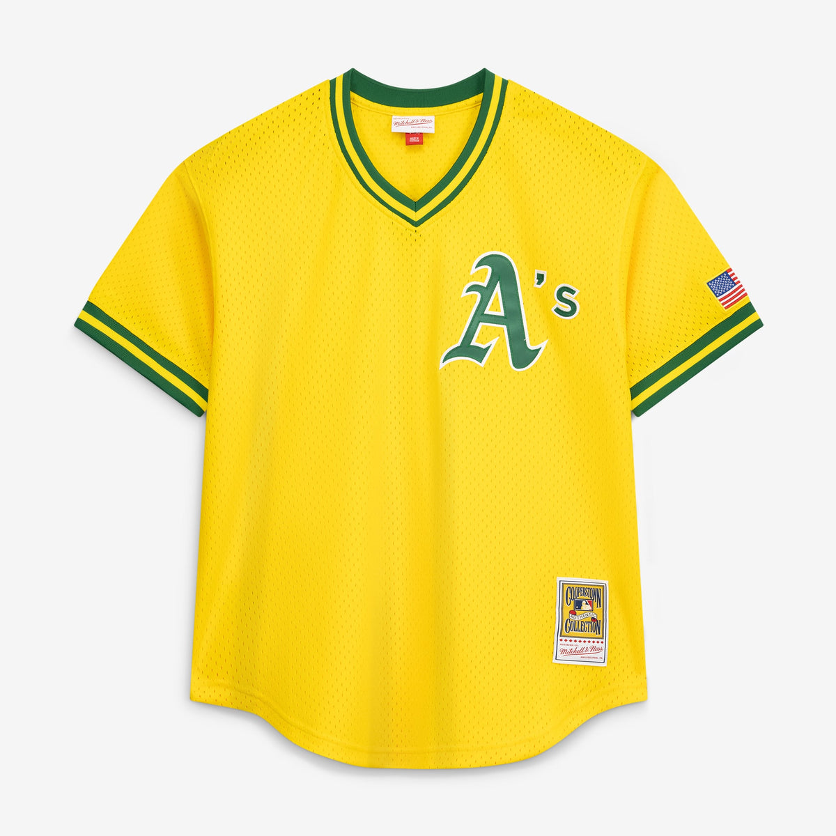Men's Athletics Mark McGwire Mitchell & Ness Gold Authentic Batting Practice Jersey