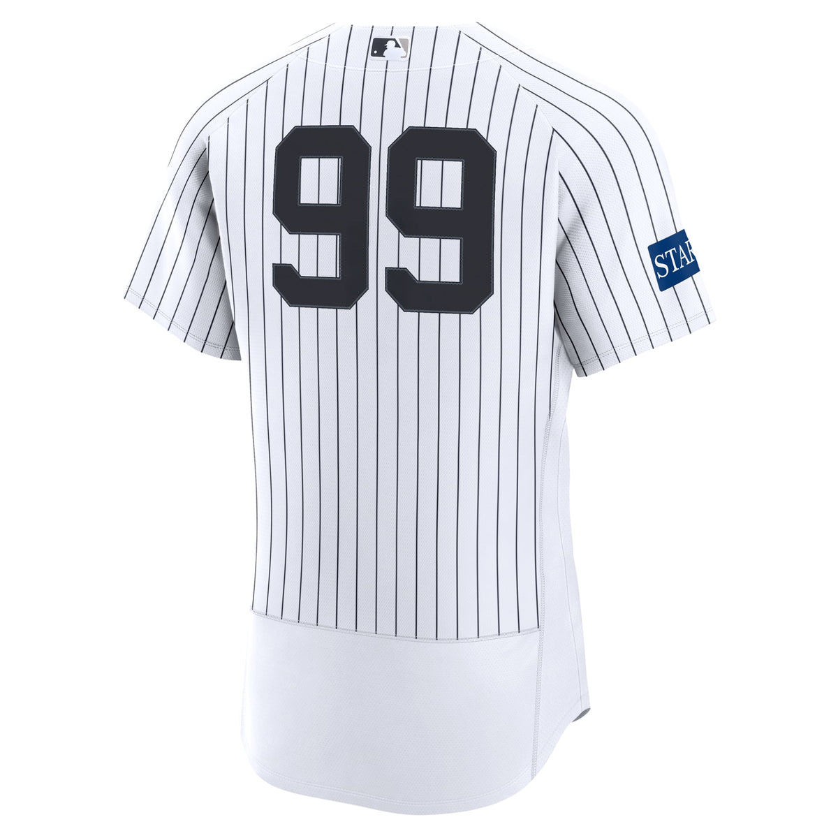 Men's New York Yankees Aaron Judge Nike White Home Authentic Sponsor Patch Jersey