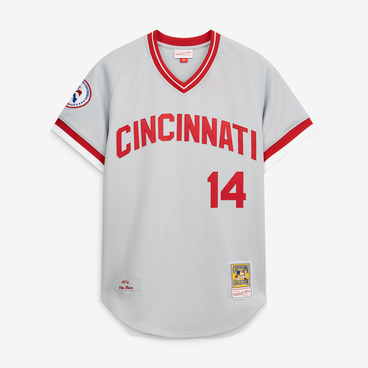 Men's Cincinnati Reds Pete Rose Mitchell & Ness Gray 1976 Authentic Jersey
