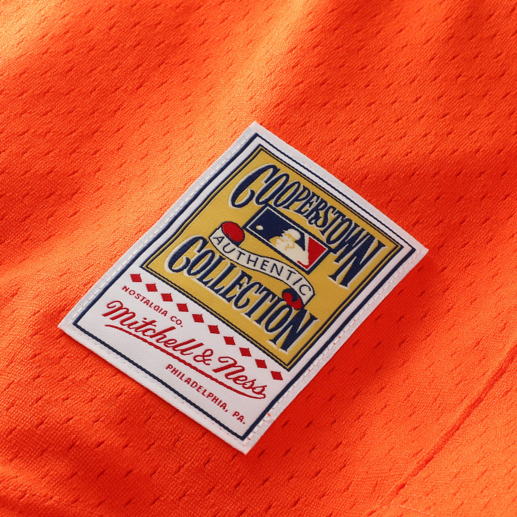 Men's Detroit Tigers Kirk Gibson Mitchell & Ness Orange Cooperstown Collection Mesh Batting Practice Button-Up Jersey