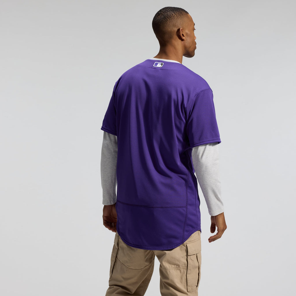 Men's Colorado Rockies  Nike Purple Alternate Authentic Jersey