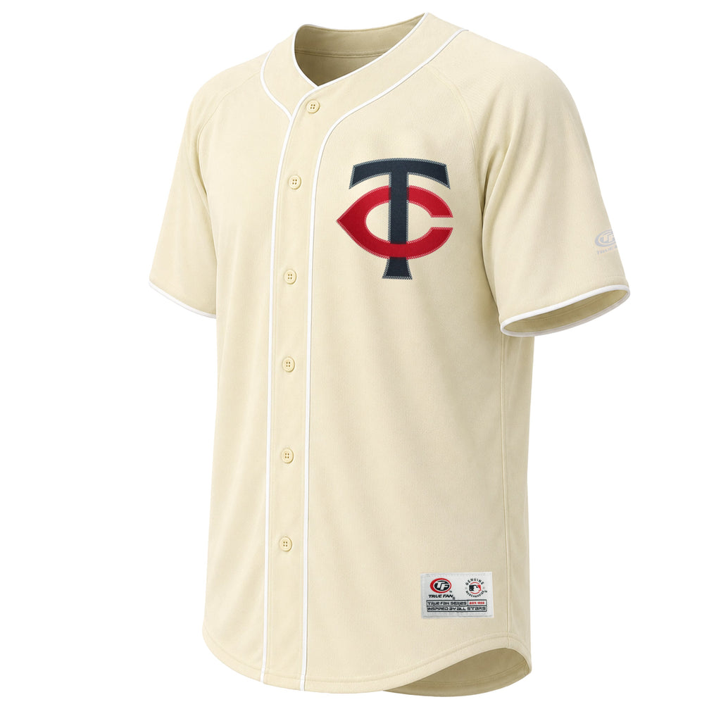 Men's Minnesota Twins Stitches Cream Fashion Jersey