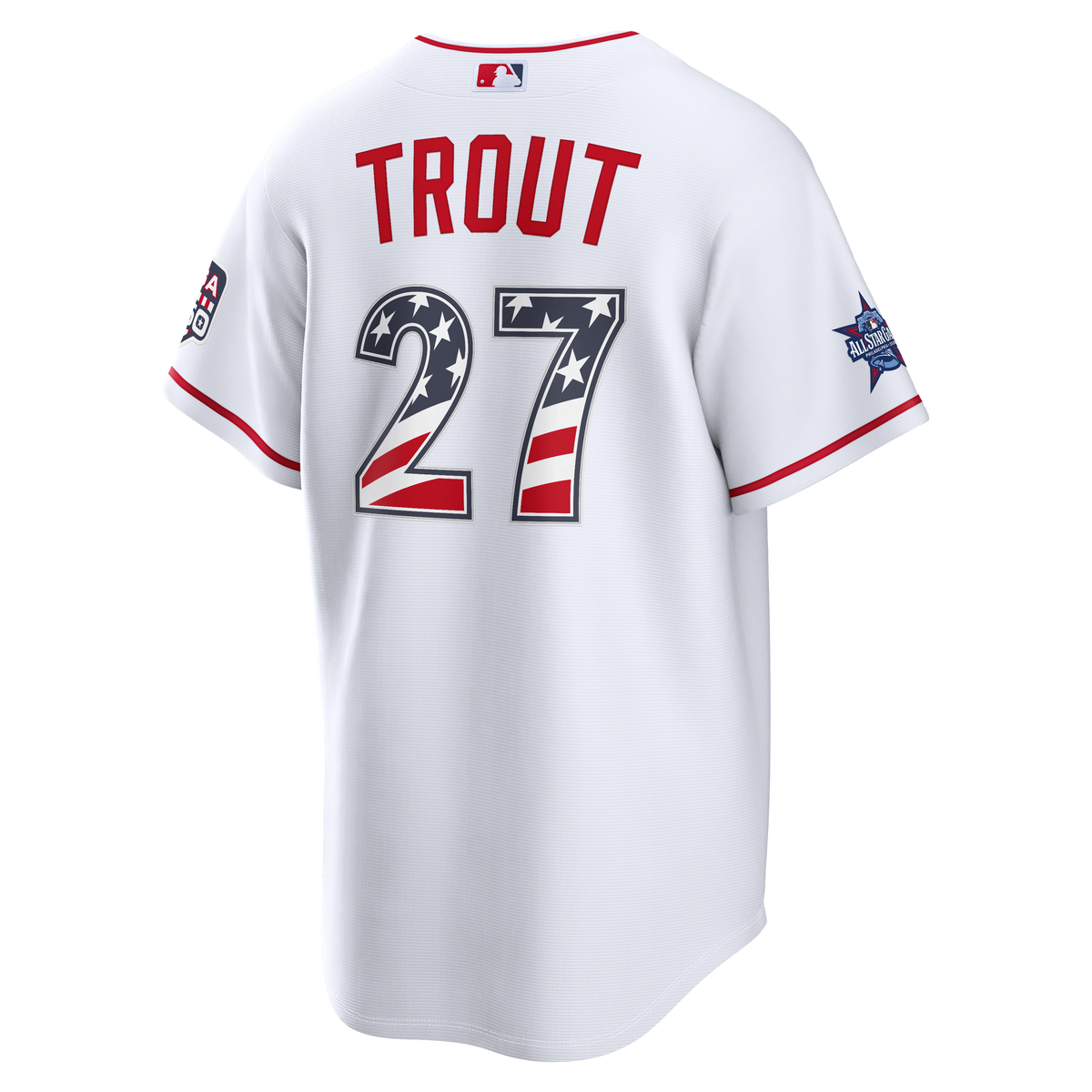 2026 All-Star Edition Stars & Stripes Men's Los Angeles Angels Mike Trout Nike White Stadium Jersey