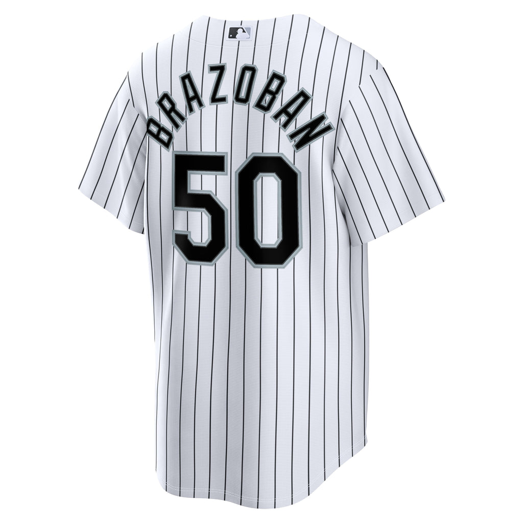 Men's Chicago White Sox Huascar Brazoban Nike White Home Replica Jersey