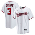 Men's  Washington Nationals Dylan Crews Nike White Home Replica Jersey