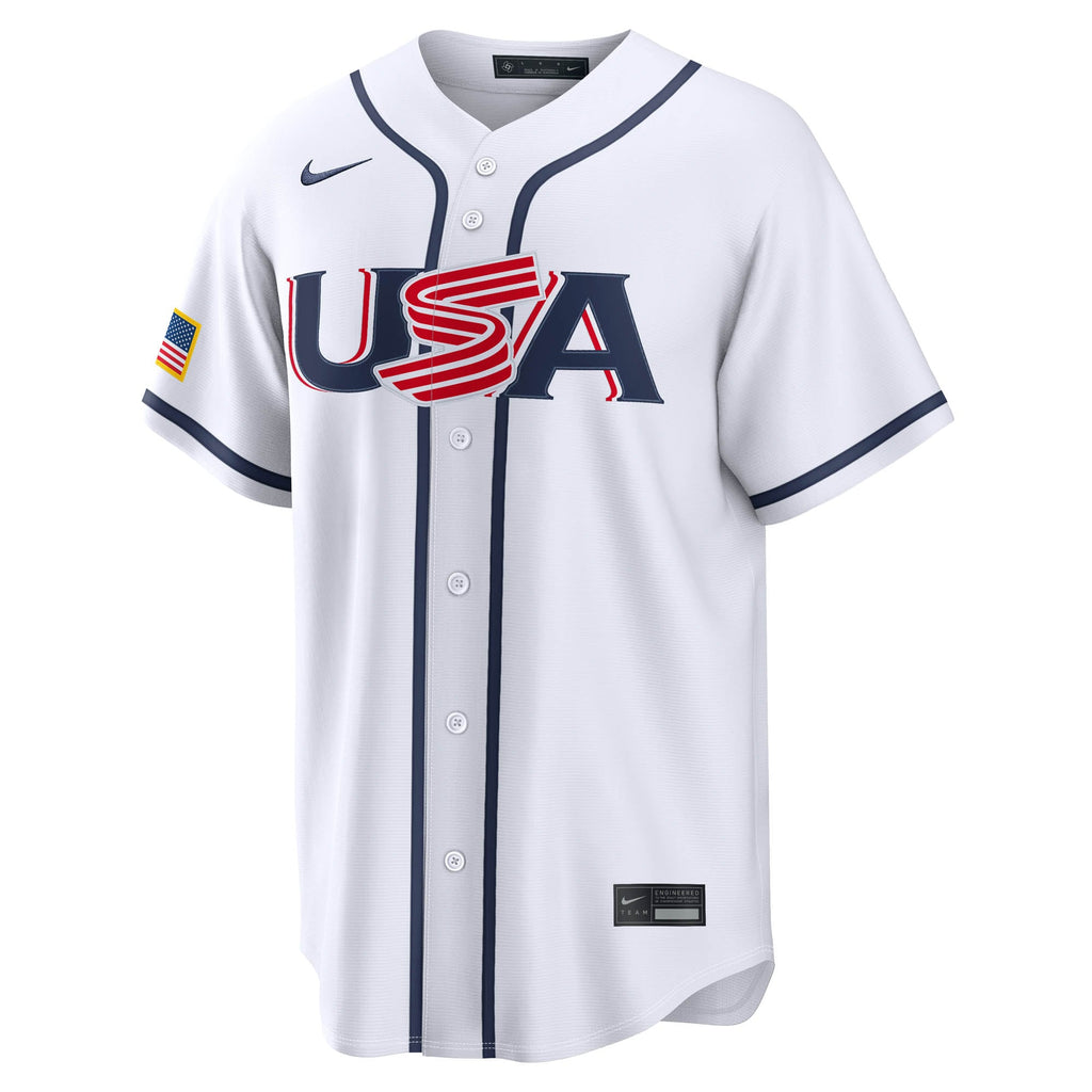 Men's USA Baseball Joe Ryan Nike White 2026 World Baseball Classic Home Stadium Jersey