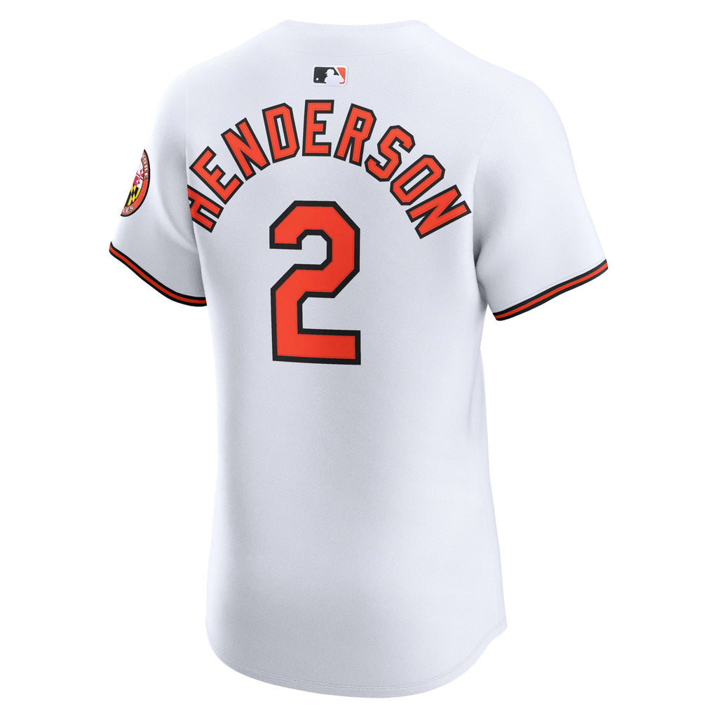 Men's Baltimore Orioles Gunnar Henderson Nike White Home Elite Jersey