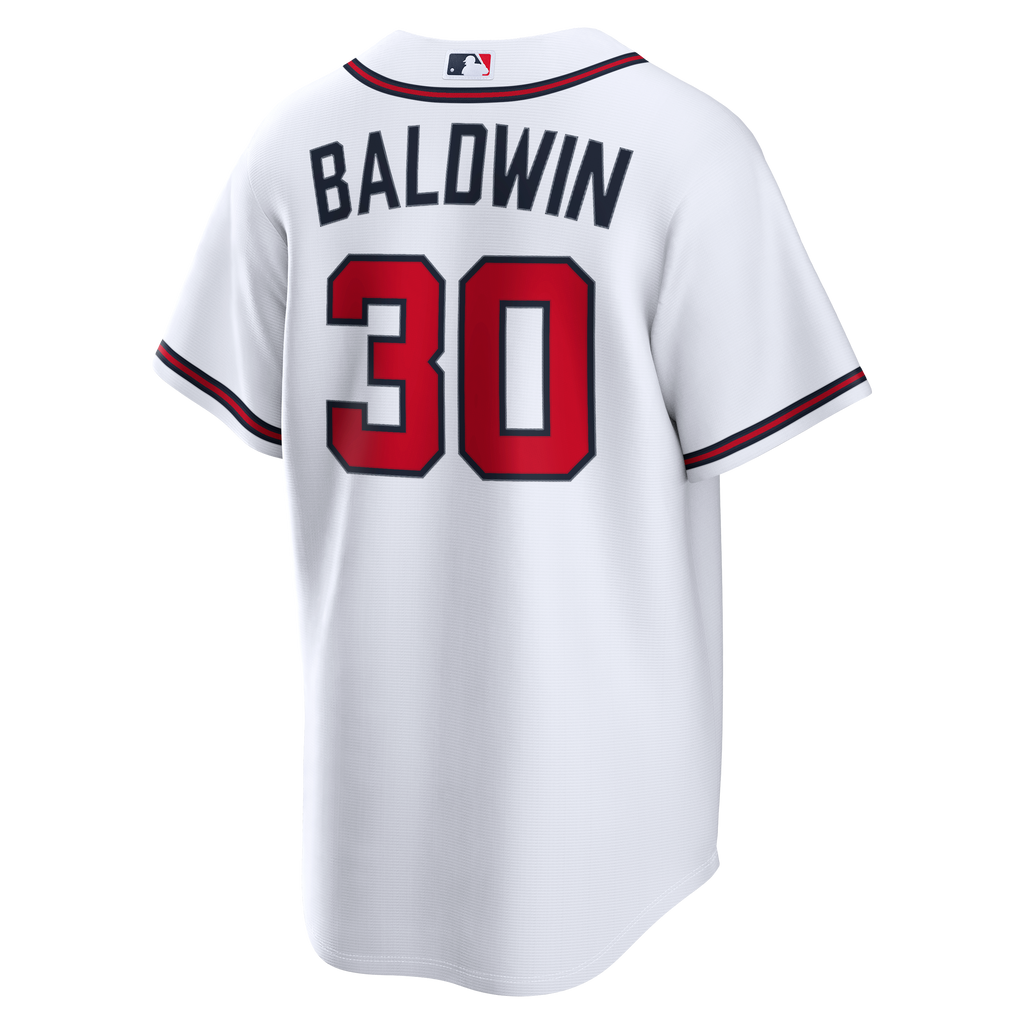 Men's Atlanta Braves Drake Baldwin Nike White Home Replica Jersey