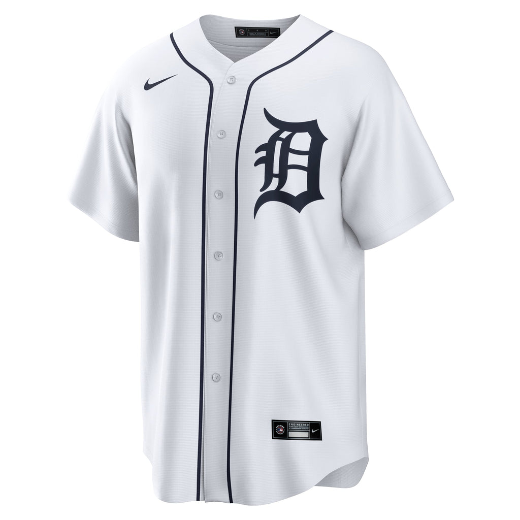 Men's Detroit Tigers Kerry Carpenter Nike White Home Replica Jersey