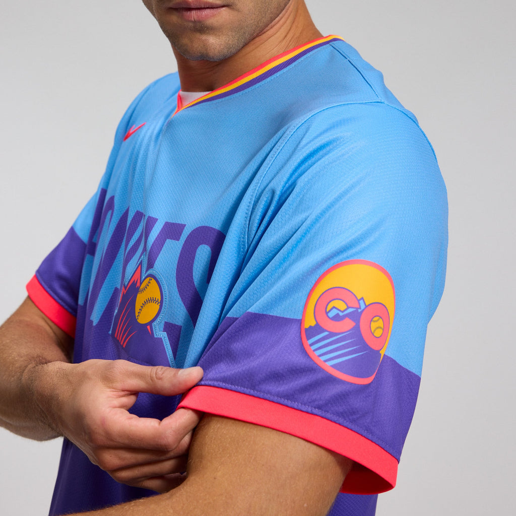 Men's Colorado Rockies  Nike Purple/Light Blue 2025 City Connect Limited Jersey