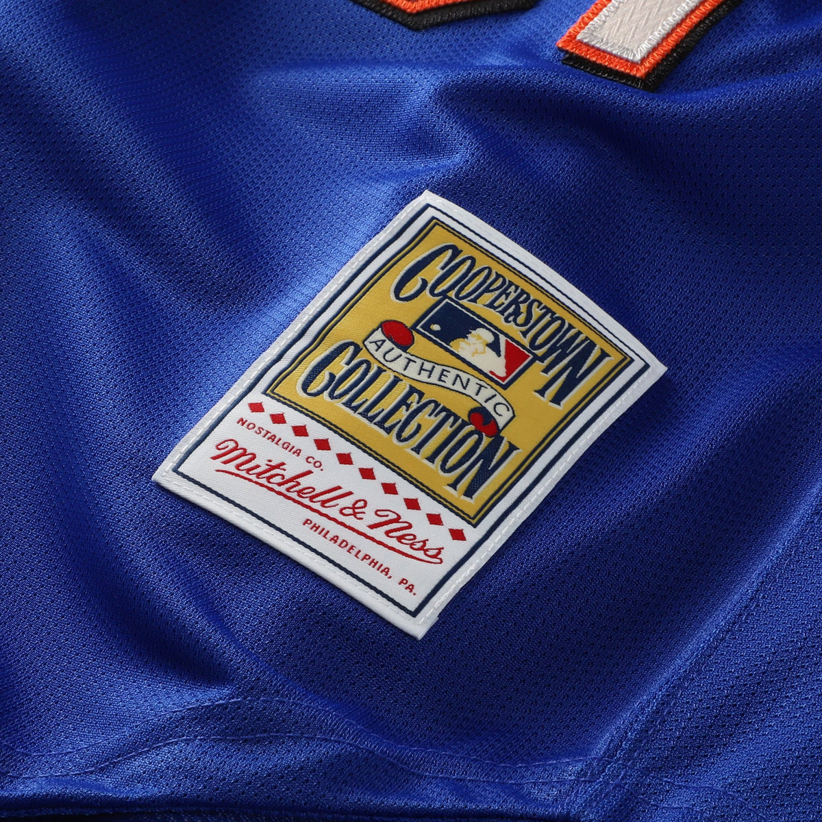 Men's New York Mets Mike Piazza Mitchell & Ness Orange Cooperstown Collection Mesh Batting Practice Button-Up Jersey