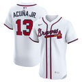Men's Atlanta Braves Ronald Acuña Jr. Nike White Home Elite Player Jersey