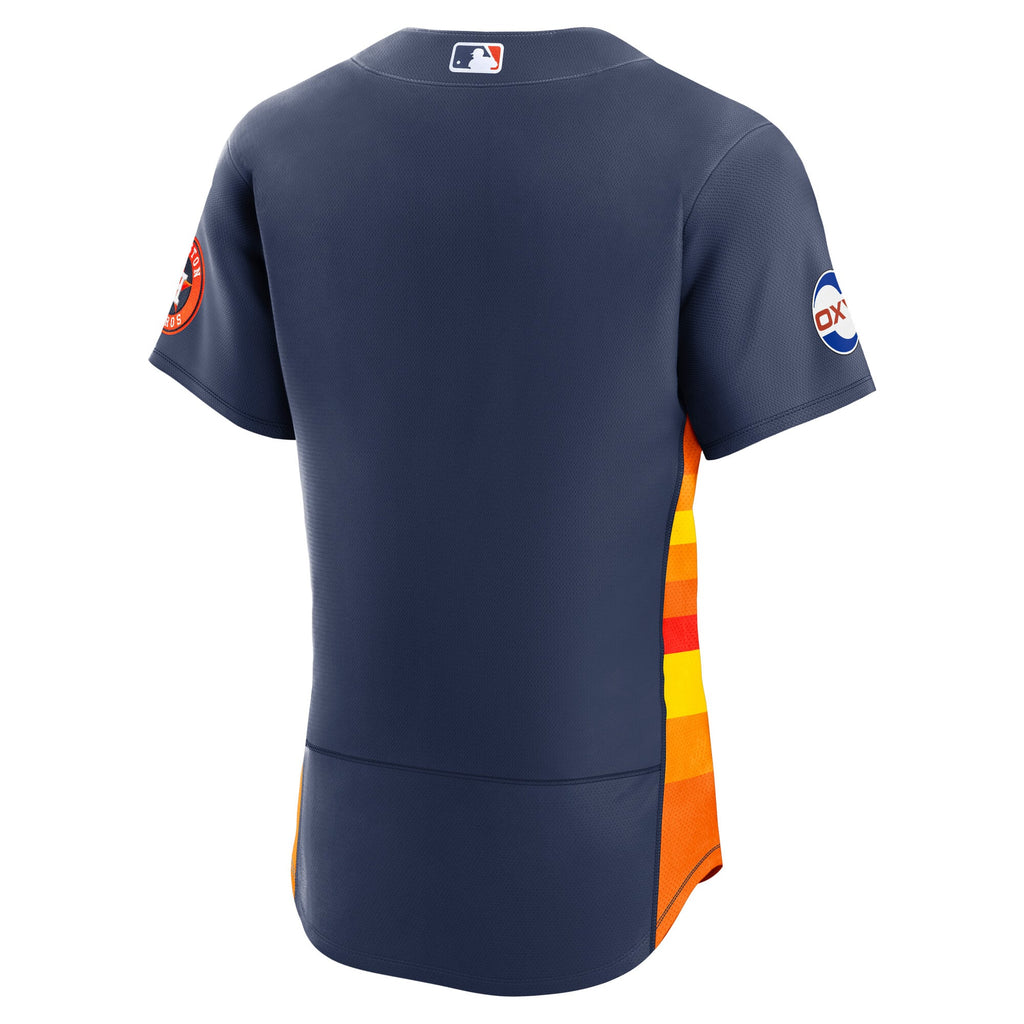 Men's Houston Astros Nike Navy Alternate Sponsor Patch Authentic Jersey