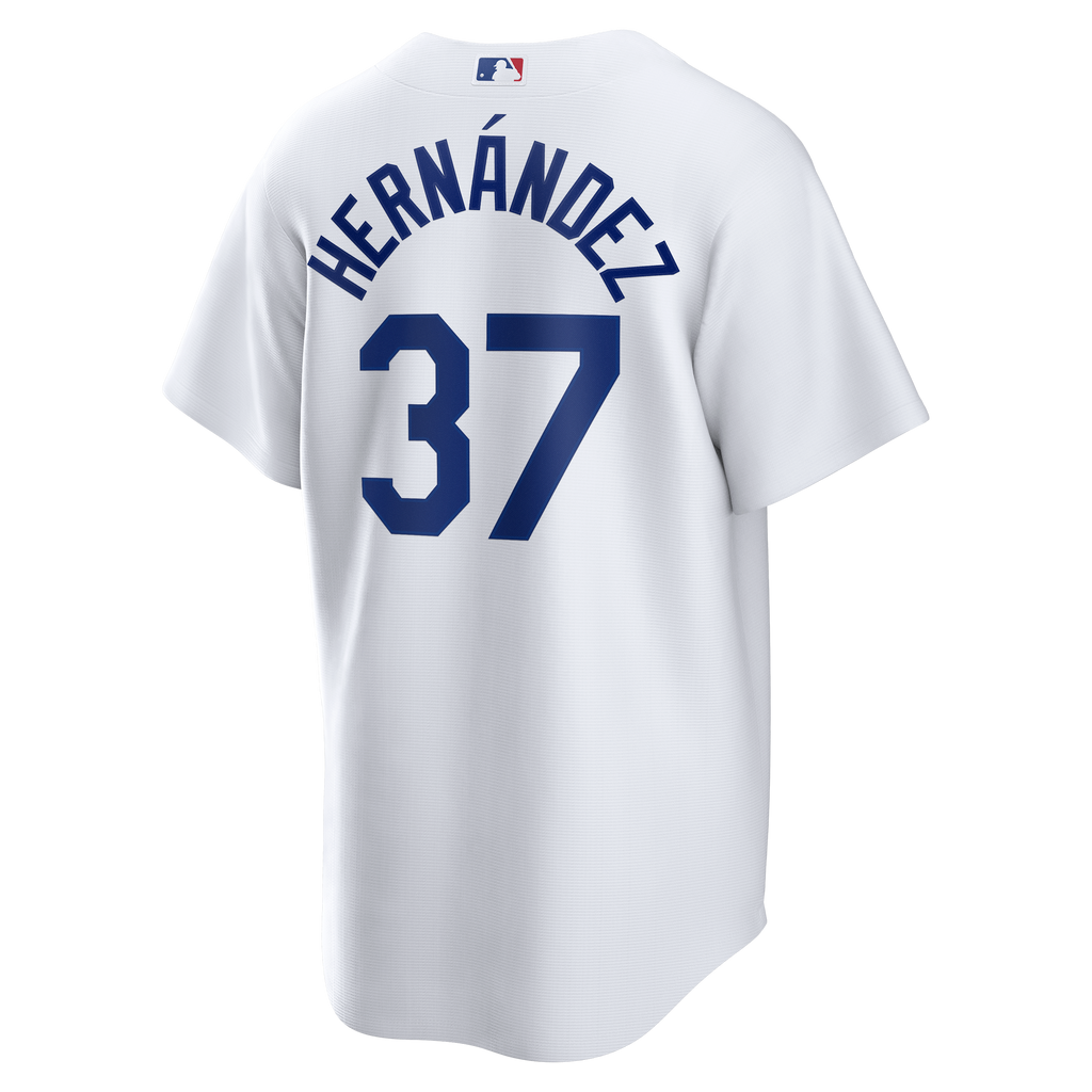 Men's Los Angeles Dodgers Teoscar Hernández Nike White Home Replica Jersey
