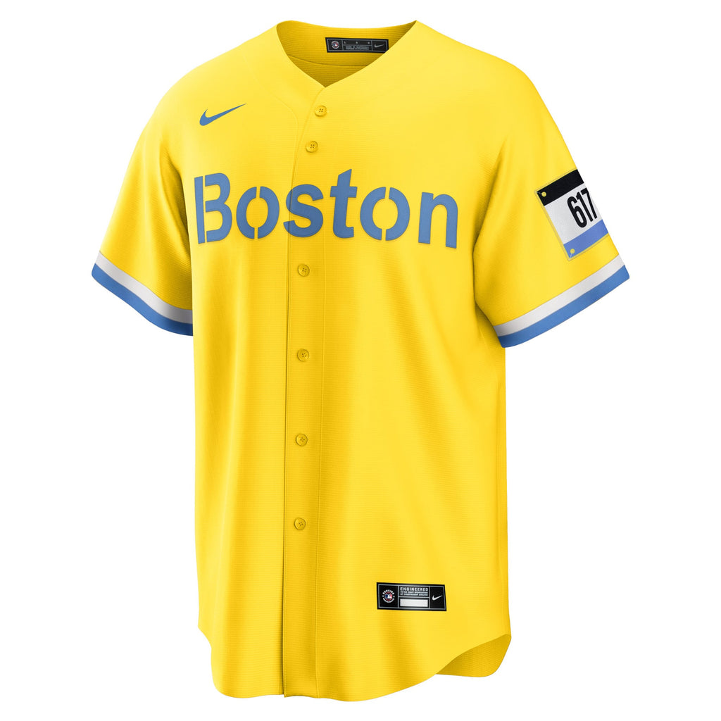 Men's Boston Red Sox David Ortiz Nike Gold Retired Player City Connect Replica Jersey