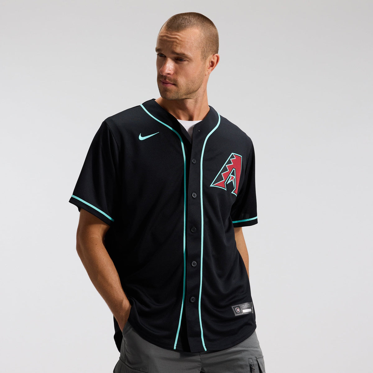Men's Arizona Diamondbacks Corbin Carroll Nike Black Alternate Replica Jersey