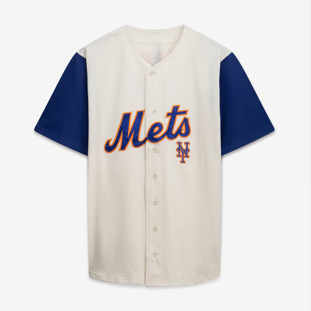 Men's New York Mets Profile Cream/Royal Big & Tall Two-Color Fashion Jersey