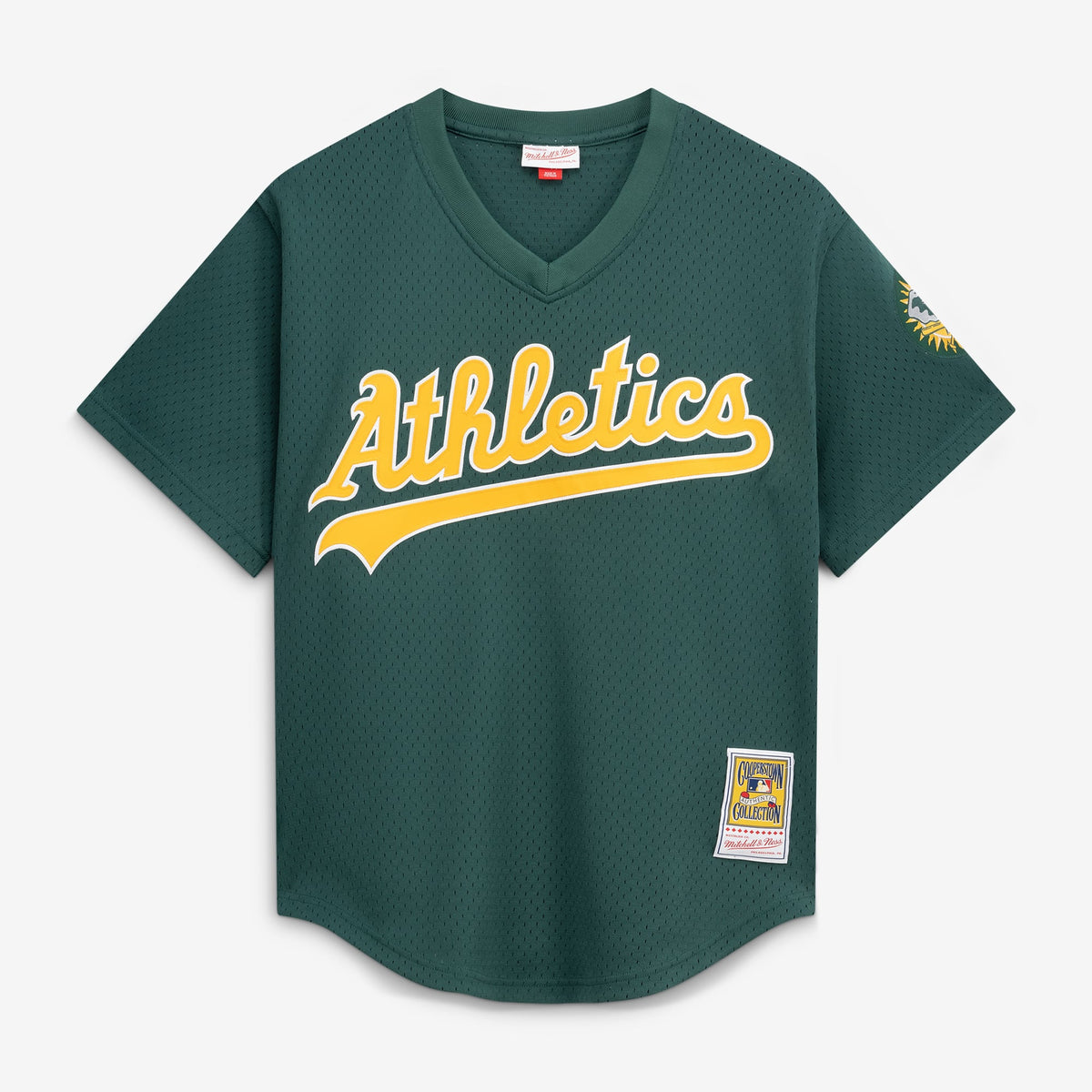 Men's Athletics Rickey Henderson Mitchell & Ness Green Authentic Batting Practice Jersey