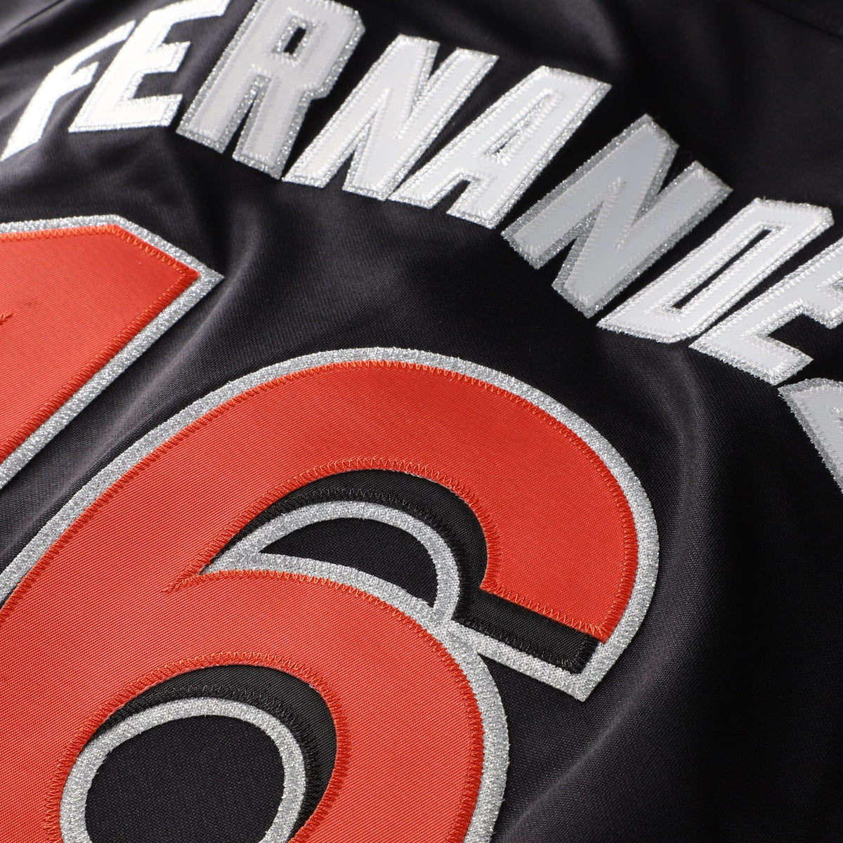 Men's Miami Marlins Jose Fernandez Mitchell & Ness Black Authentic Batting Practice Jersey