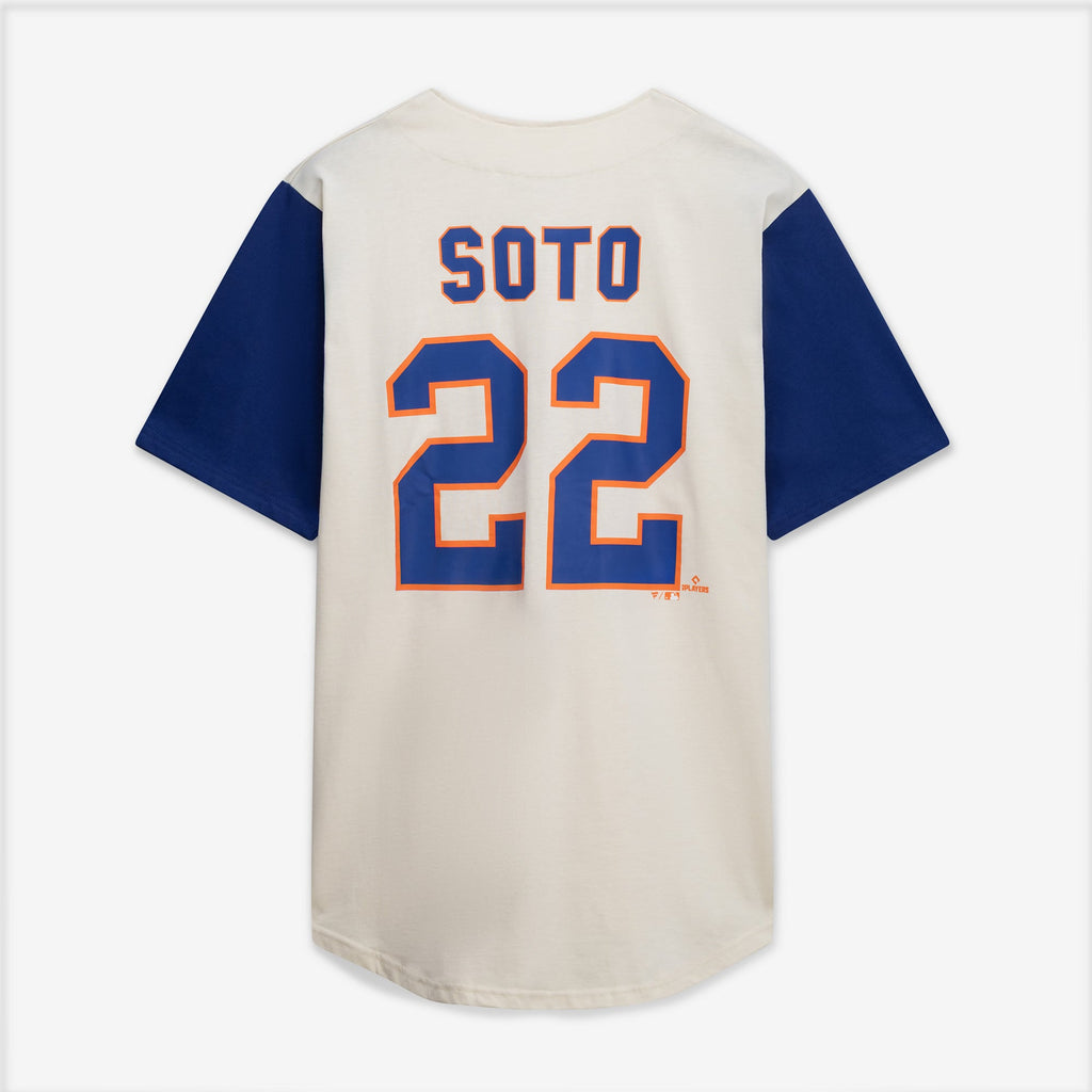 Men's New York Mets Profile Cream/Royal Big & Tall Two-Color Fashion Jersey