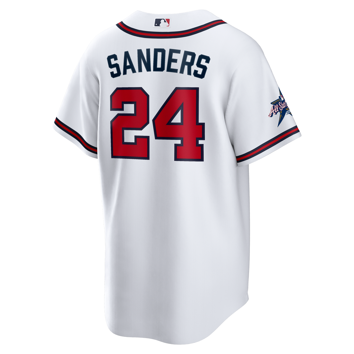 Men's Atlanta Braves Deion Sanders Nike White Home Retired Player Replica Jersey