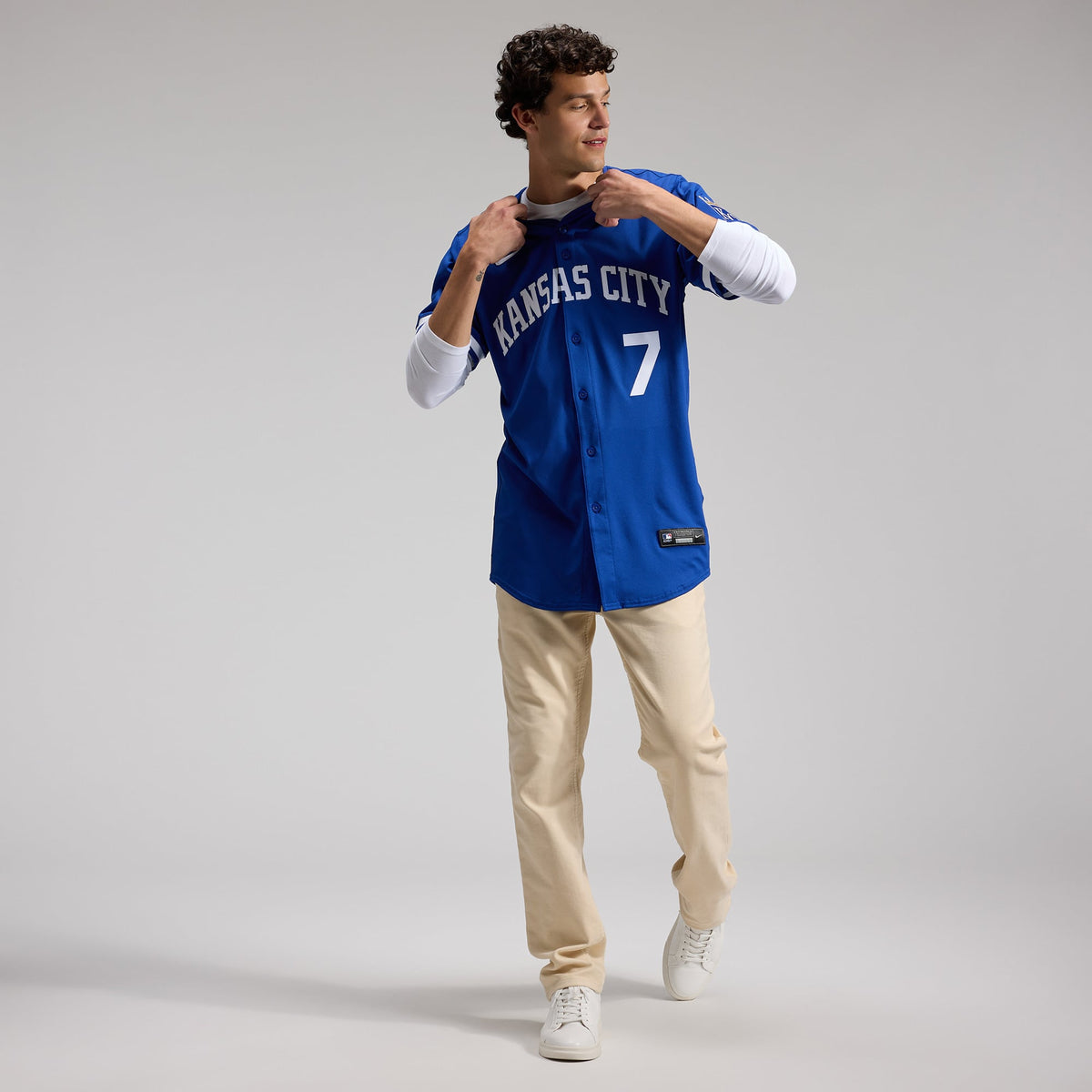 Men's Kansas City Royals Bobby Witt Jr. Nike Royal Alternate 2 Elite Player Jersey