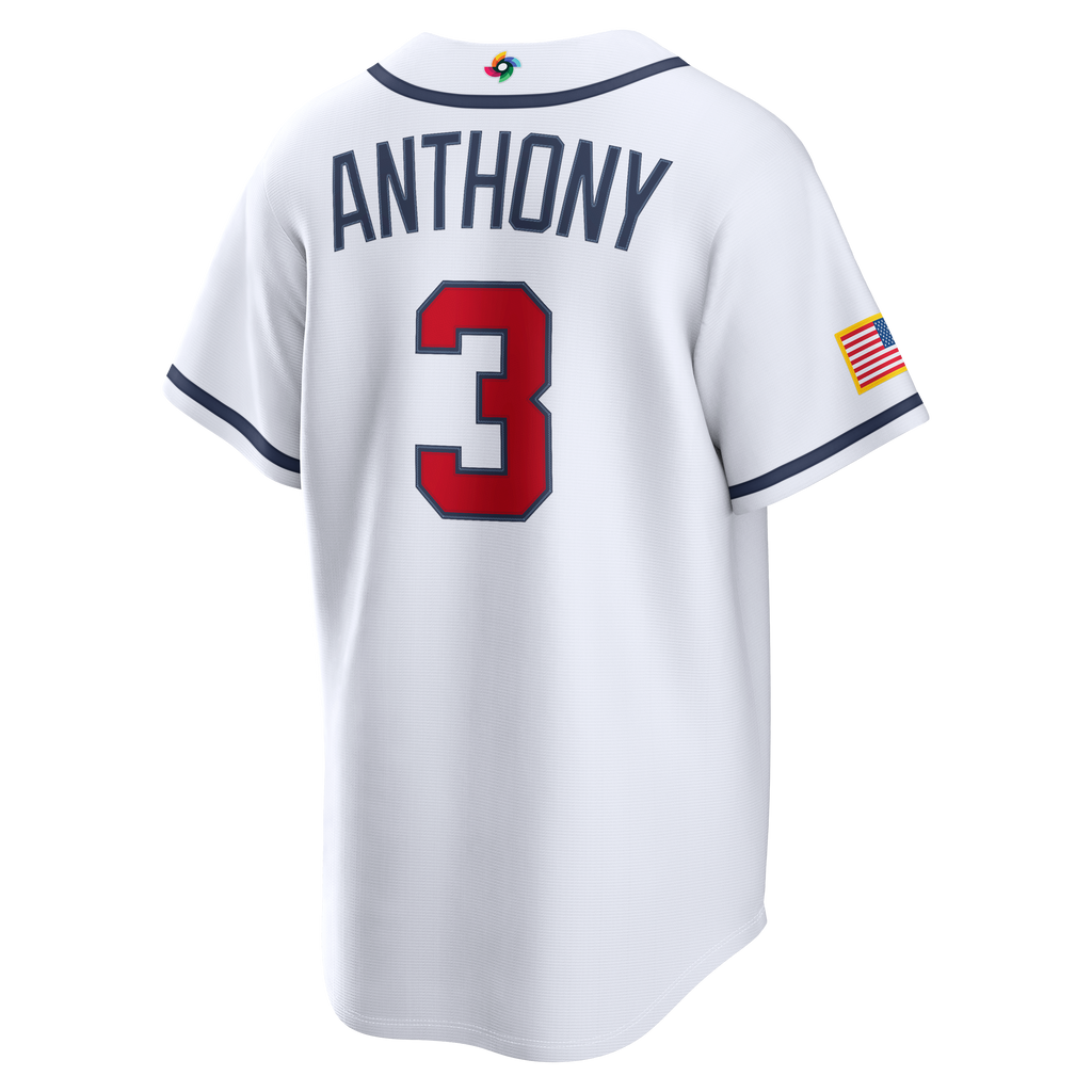 Men's USA Baseball Roman Anthony Nike White 2026 World Baseball Classic Home Stadium Jersey