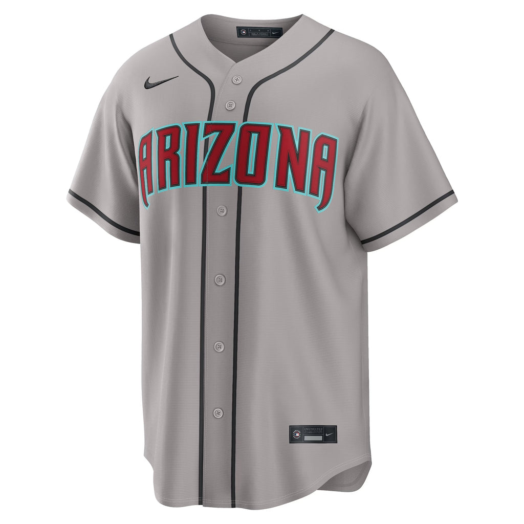 Men's Arizona Diamondbacks Corbin Carroll Nike Gray Road Replica Jersey