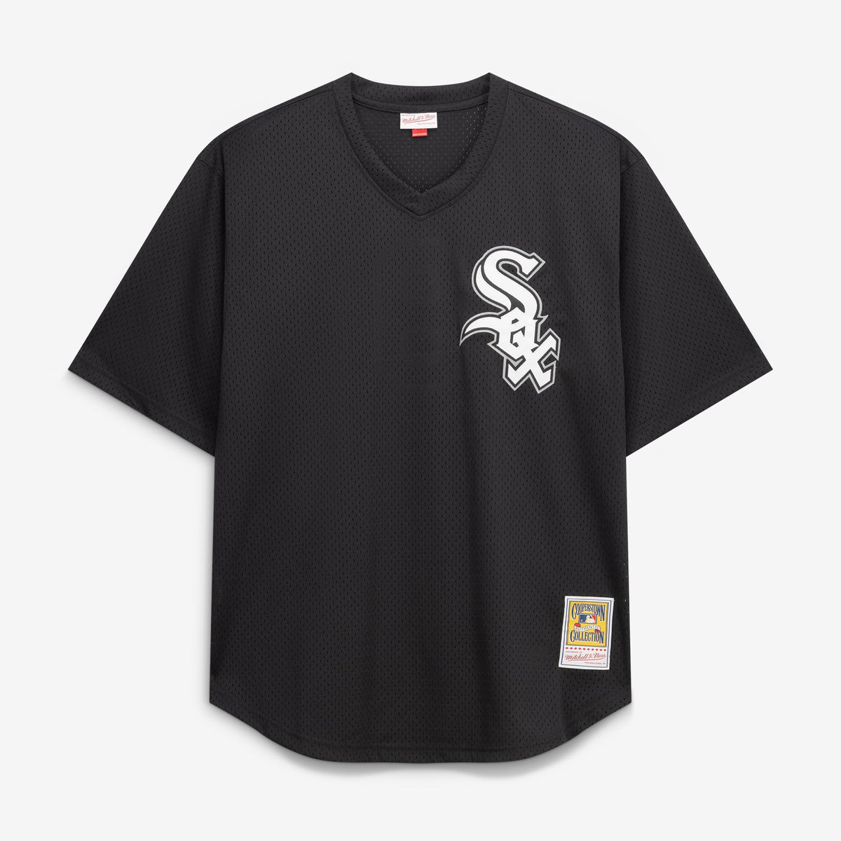 Men's Chicago White Sox Bo Jackson Mitchell & Ness Black Cooperstown Collection Big & Tall Mesh Batting Practice Jersey