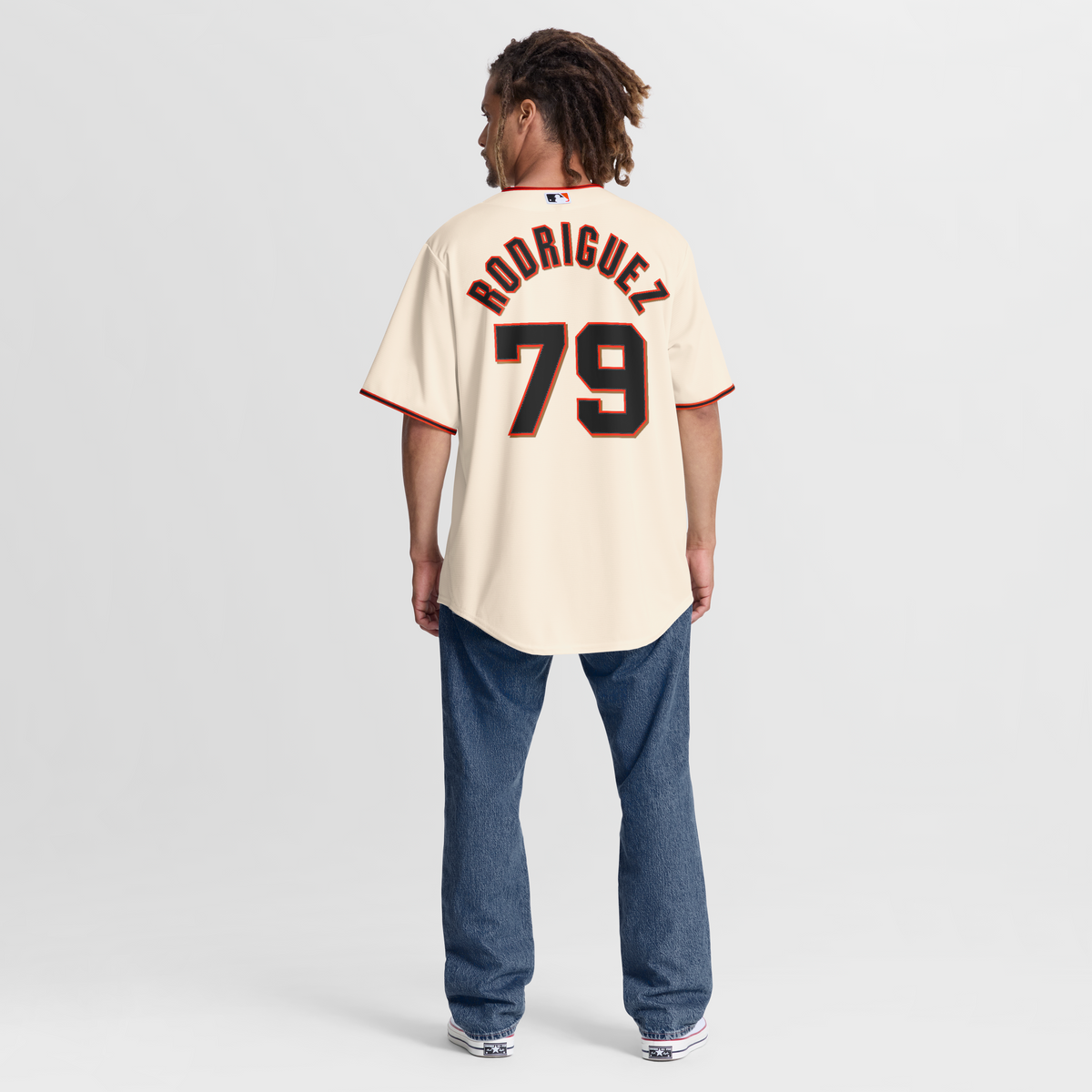 Men's San Francisco Giants Jesus Rodriguez Nike Cream Home Replica Jersey