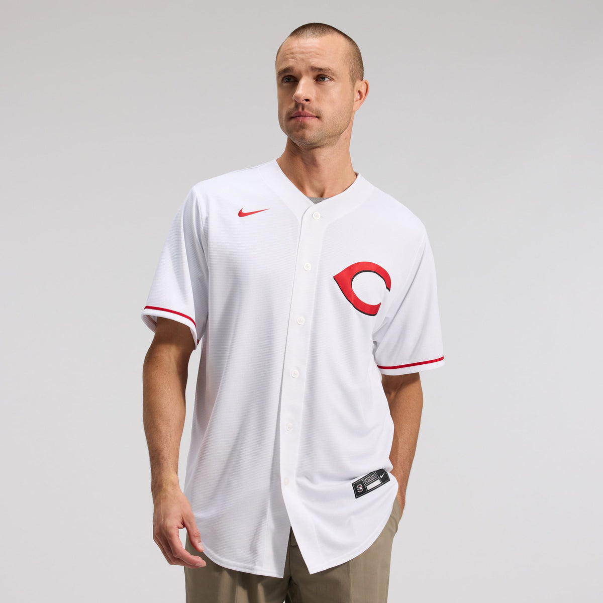 Men's  Cincinnati Reds Elly De La Cruz Nike White Alternate 2 Replica Jersey