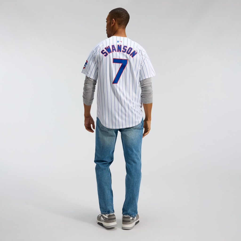 Men's Chicago Cubs Dansby Swanson Nike White Home Limited Player Jersey