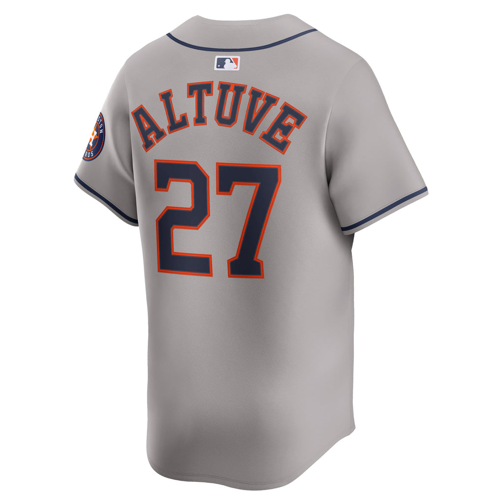 Men's Houston Astros Jose Altuve Nike Gray Road Limited Player Jersey