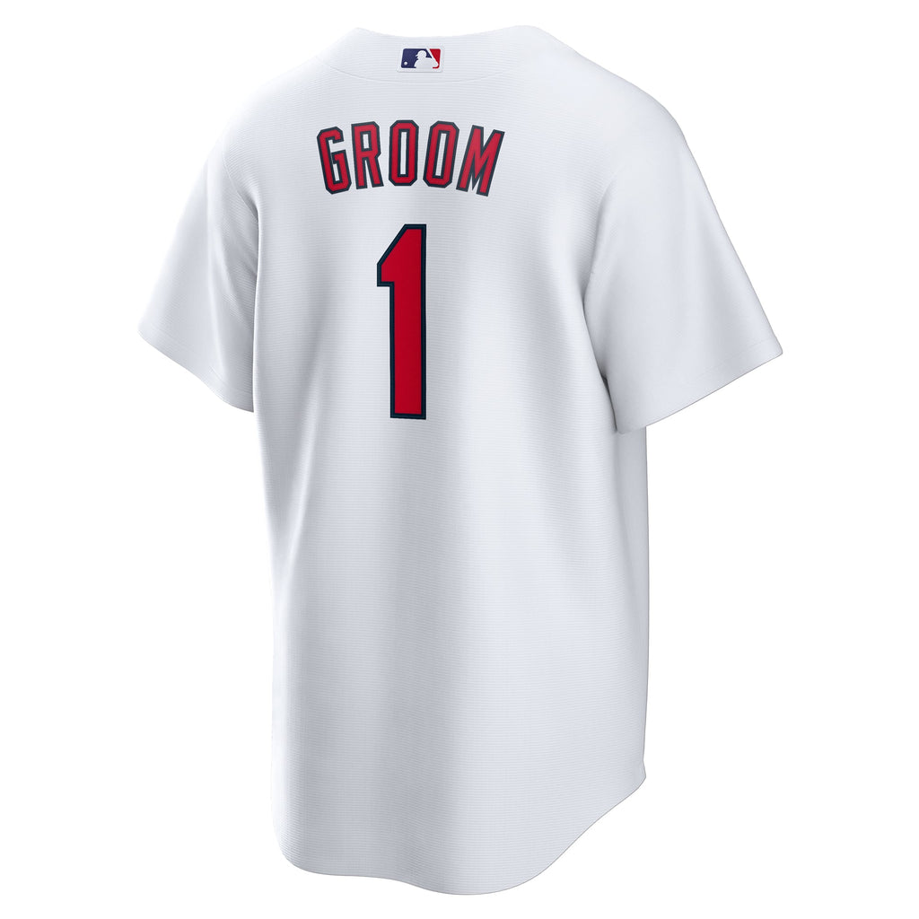 Men's St. Louis Cardinals  Nike White #1 Groom Home Replica Jersey