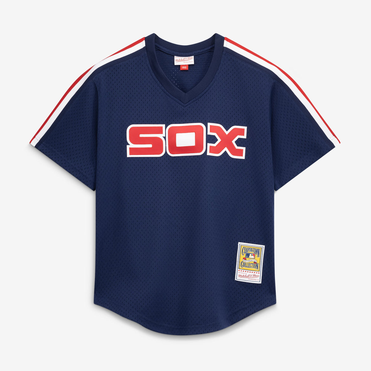Men's Chicago White Sox Carlton Fisk Mitchell & Ness Navy Authentic Batting Practice Jersey