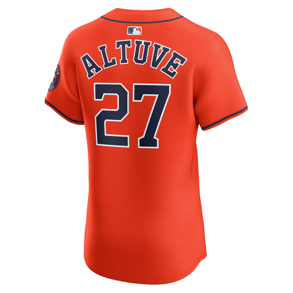 Men's Houston Astros Jose Altuve Nike Orange Alternate Elite Player Jersey