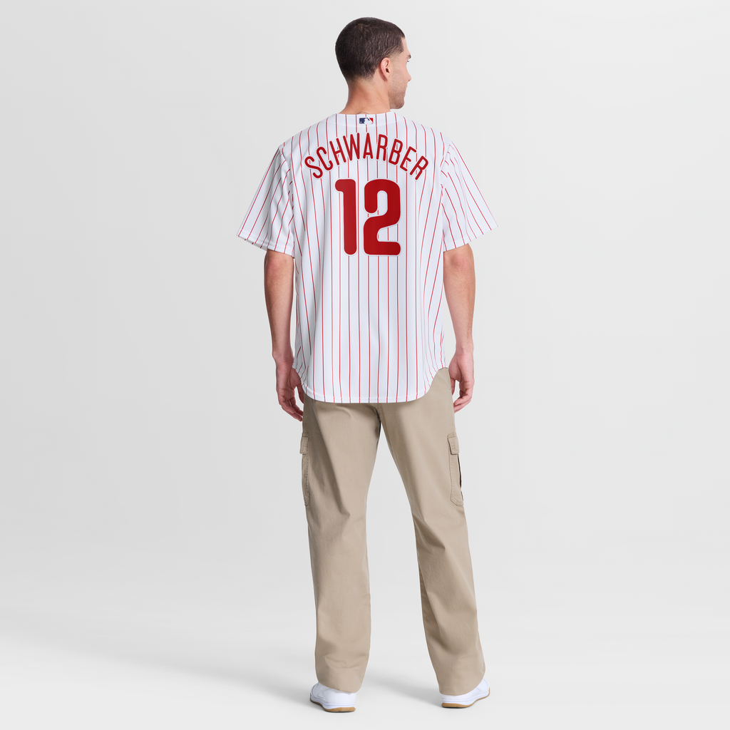 Men's Philadelphia Phillies Kyle Schwarber Nike White Home Replica Jersey