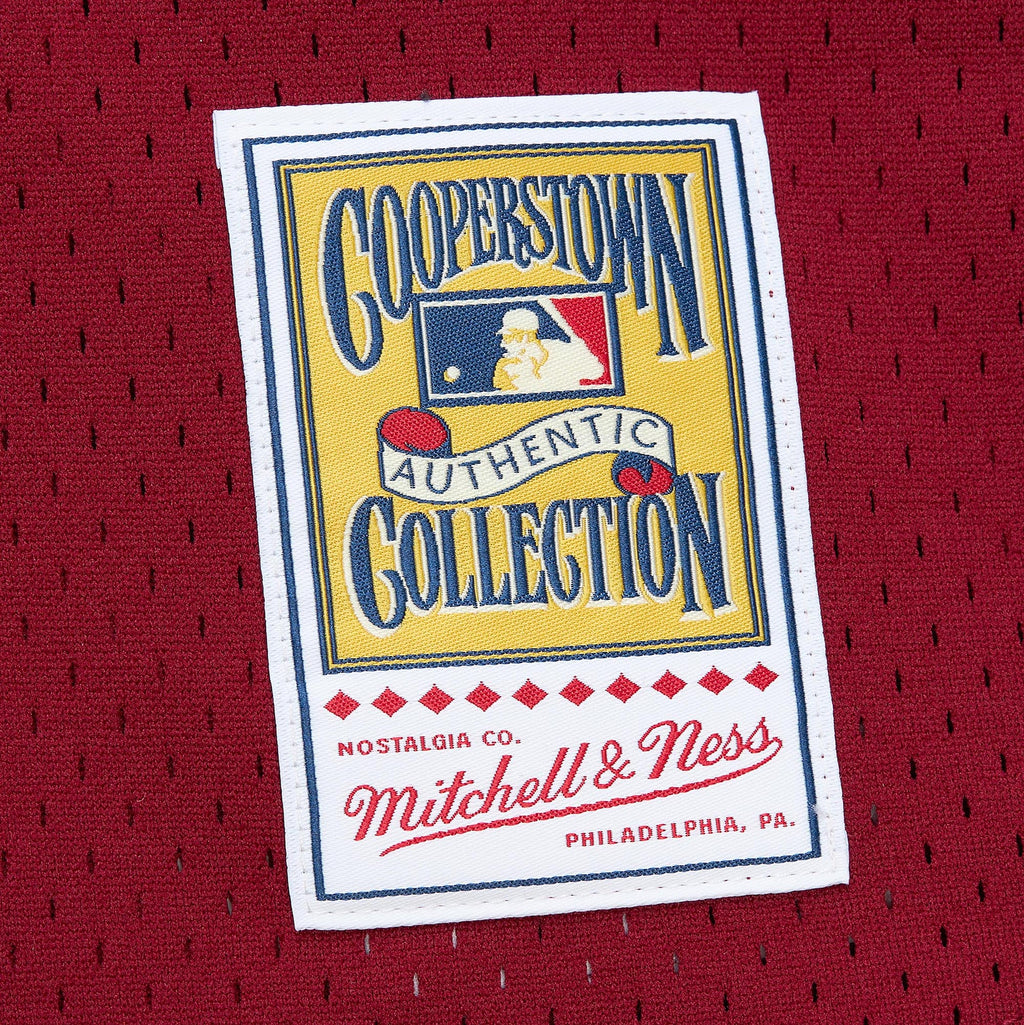 Men's Philadelphia Phillies John Kruk Mitchell & Ness Burgundy Big & Tall Cooperstown Collection Mesh Batting Practice Jersey