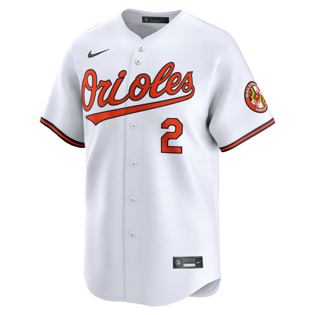 Men's Baltimore Orioles Gunnar Henderson Nike White Home Limited Player Jersey