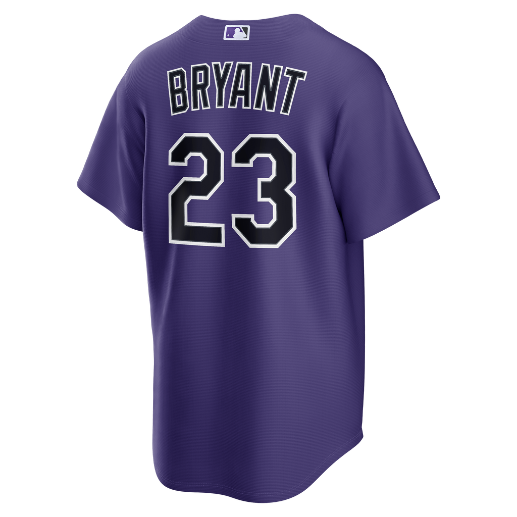 Men's Colorado Rockies Kris Bryant Nike Purple Alternate Replica Jersey