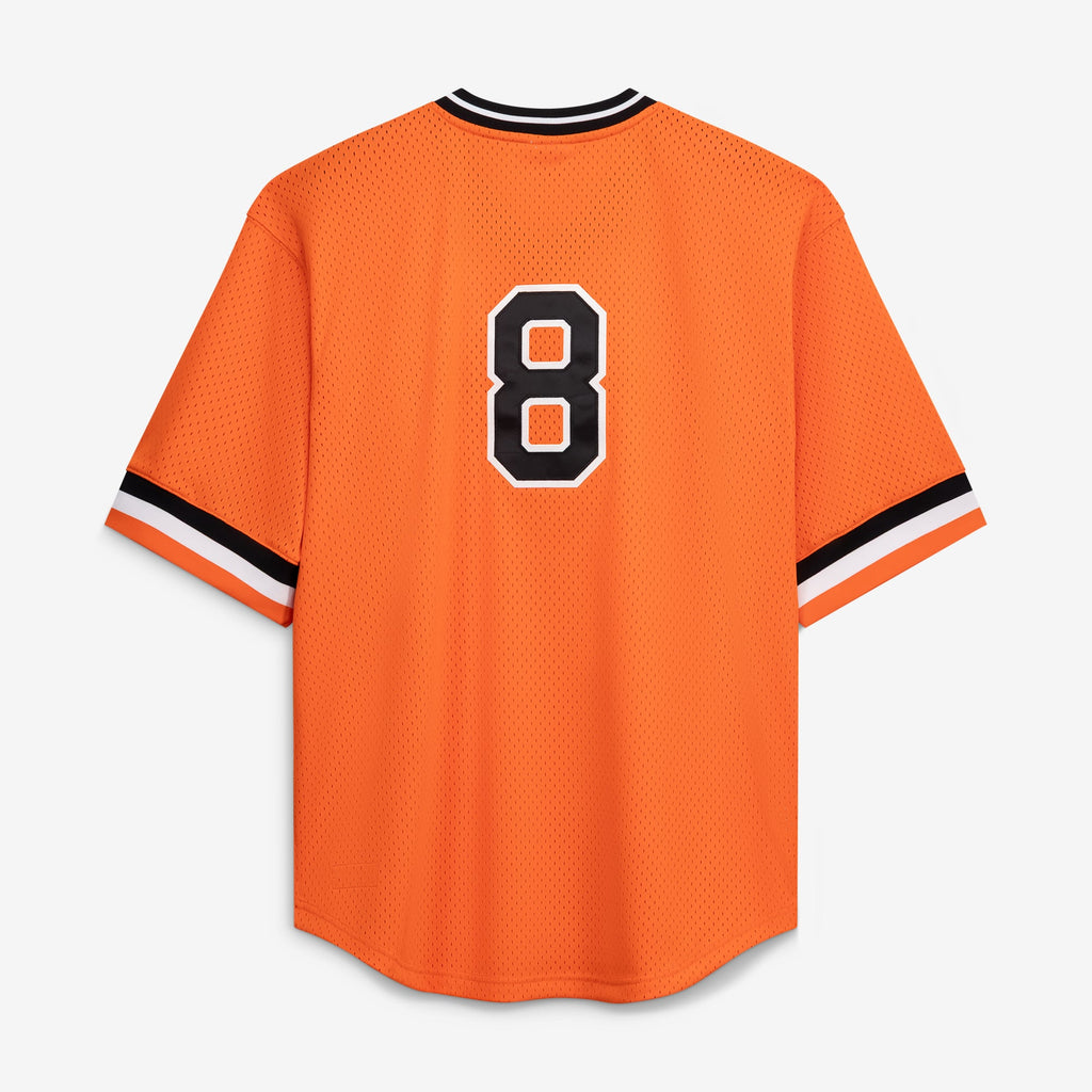 Men's Baltimore Orioles Cal Ripken Jr. Profile Orange Big & Tall Cooperstown Collection Mesh Batting Practice Jersey