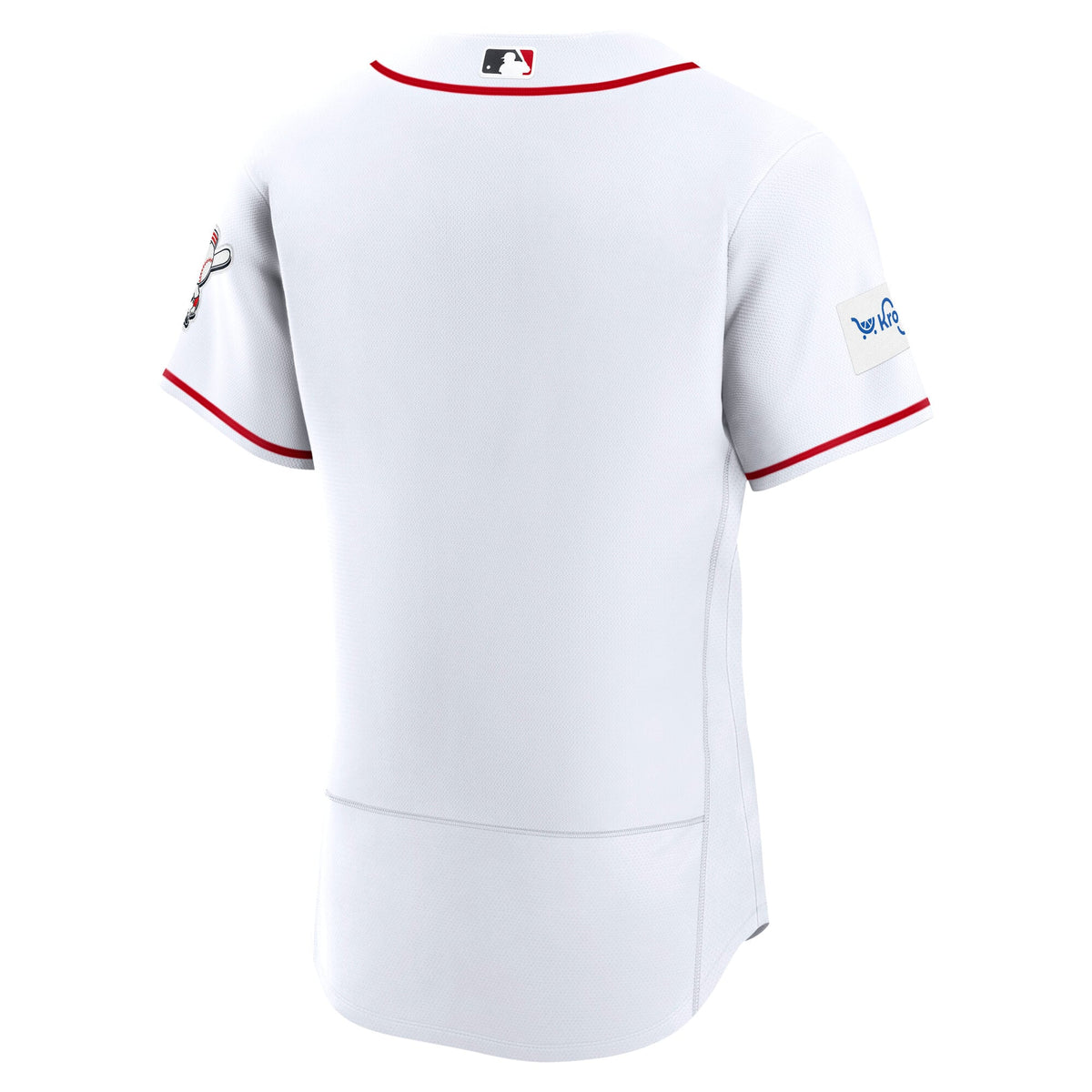 Men's Cincinnati Reds Nike White Home Sponsor Patch Authentic Jersey
