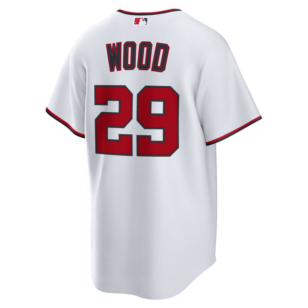 Men's  Washington Nationals James Wood Nike White Home Replica Jersey